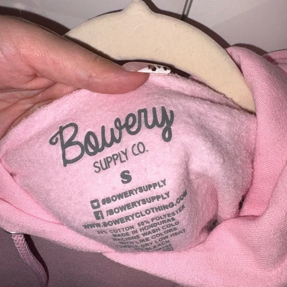 Pink Hoodie with Embroidered Red Rose🌹🩷 - Picture 2 of 3